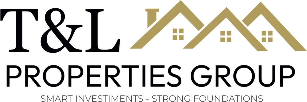 T&L Properties Group logo with slogan.